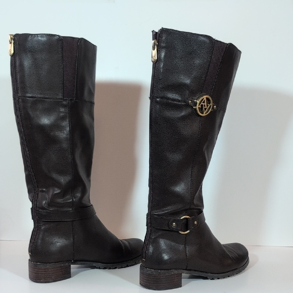 Adrienne Vittadini Brown Knee High Boots Size 8 - Picture 4 of 13